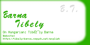 barna tibely business card